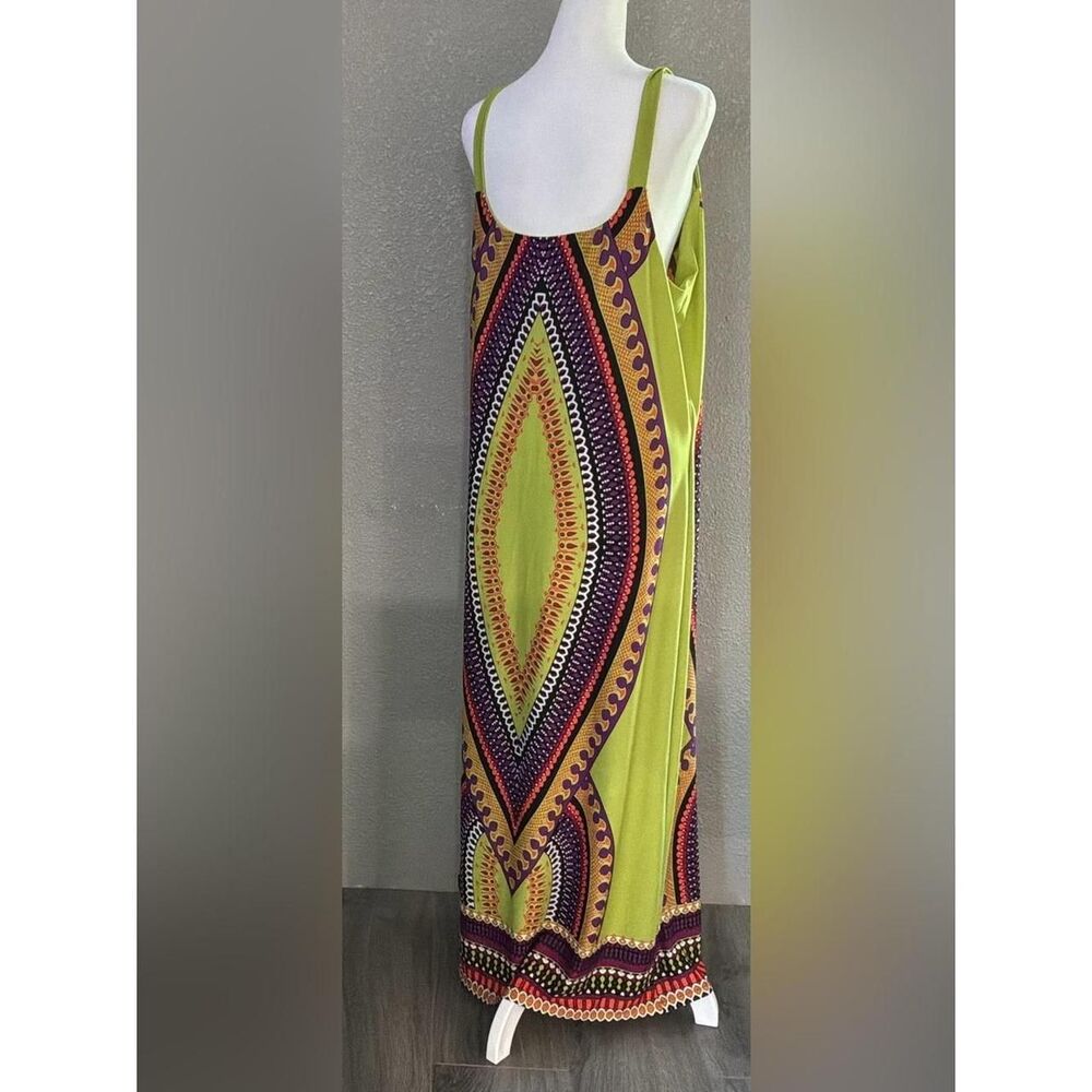 Ashley-stewart Women's Green and Purple Dress - Picture 3 of 4